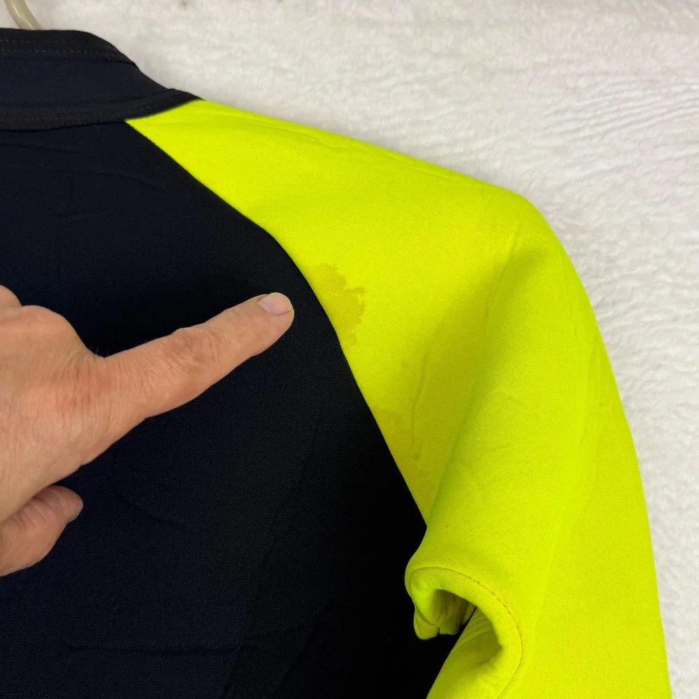 Ocean Tec Wetsuit Mens Medium (M) Neon Yellow Black 3/3 Spring Suit Vintage USA